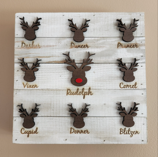 Santa's Reindeer Sign