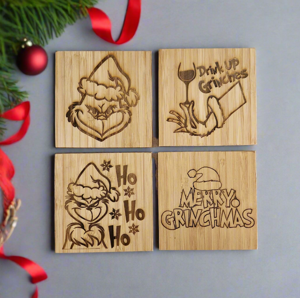 Festive Bamboo Coasters