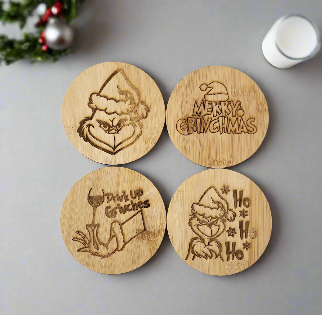 Festive Bamboo Coasters