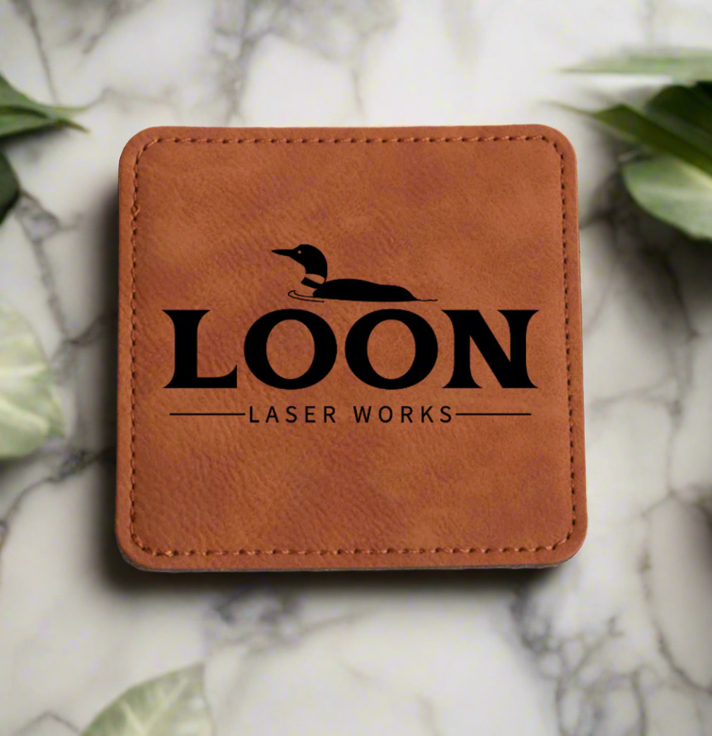 Leather Engraved Coaster (set of 6)