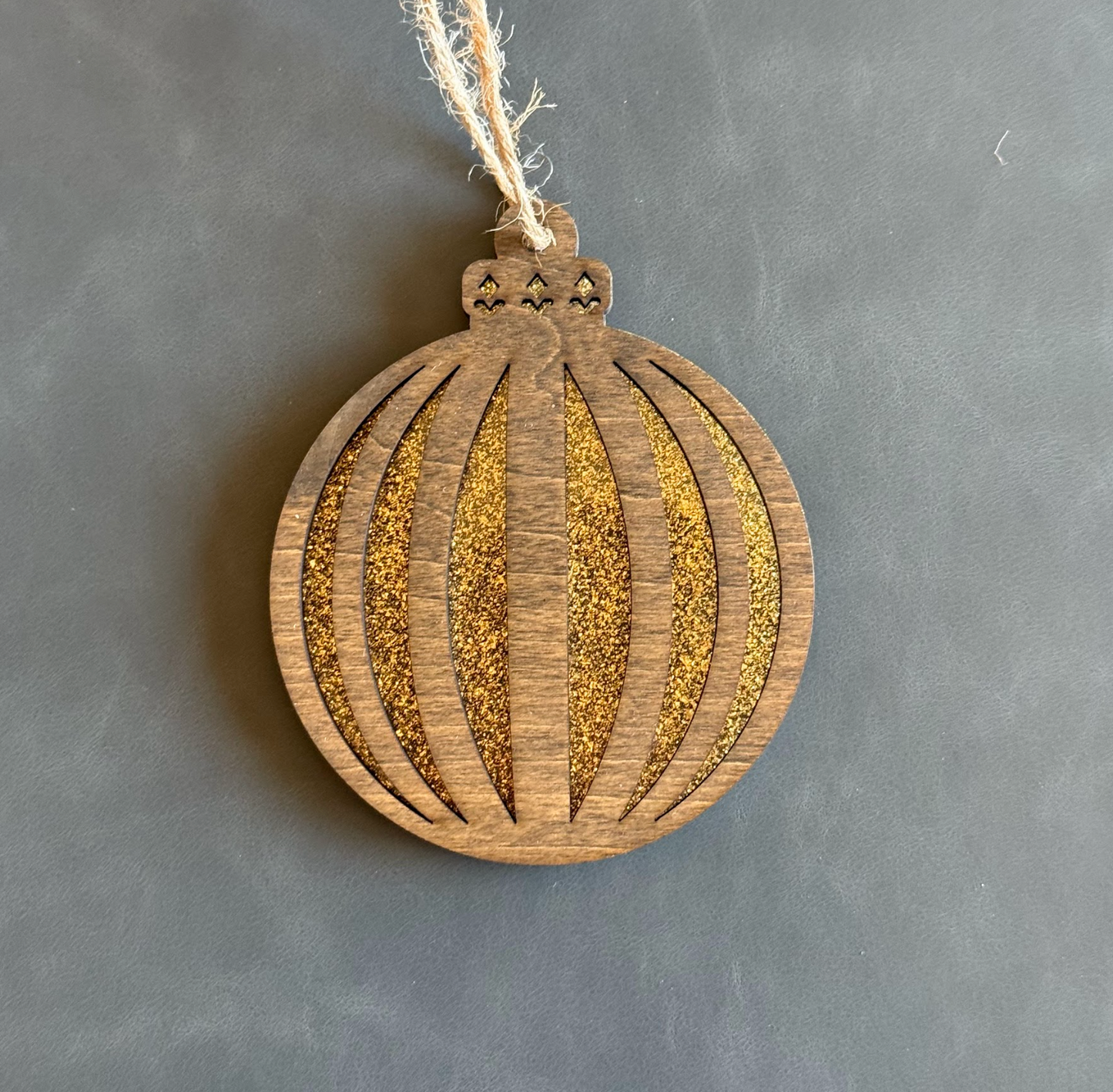 Wood and Gold Accent-Ornament