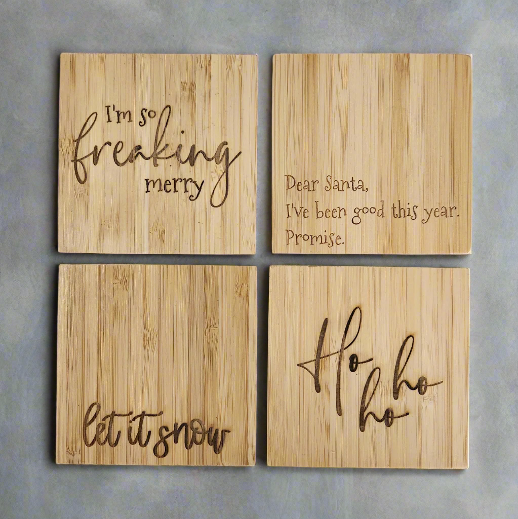 Festive Bamboo Coasters