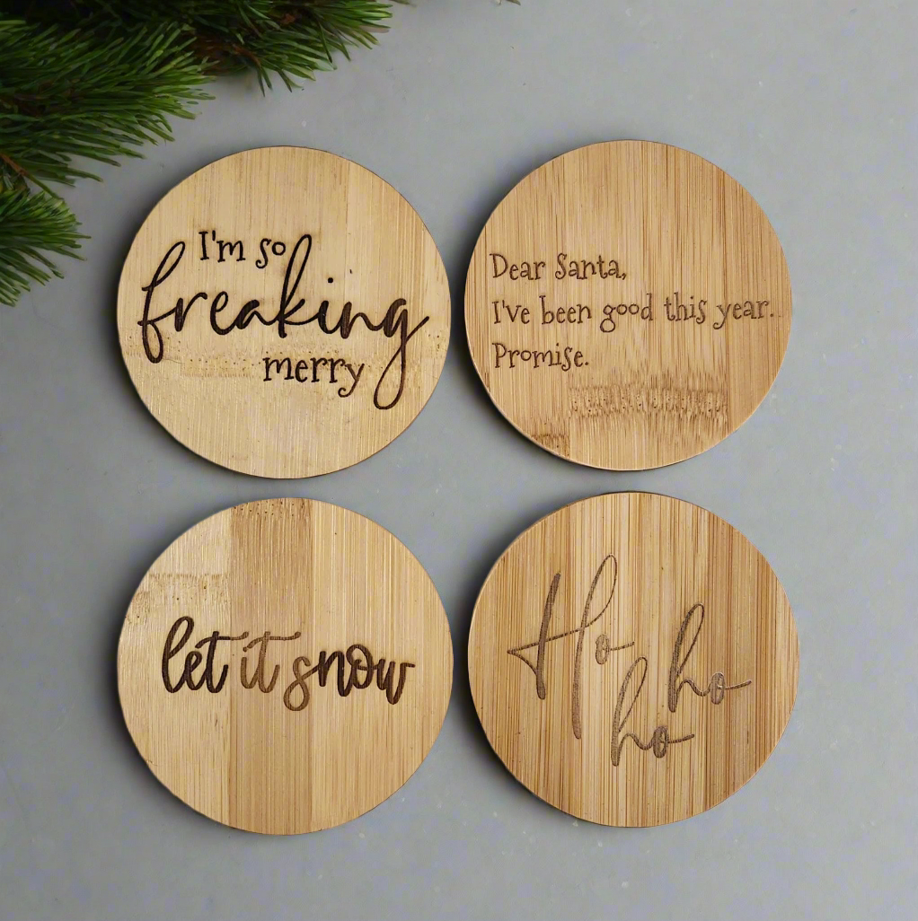 Festive Bamboo Coasters